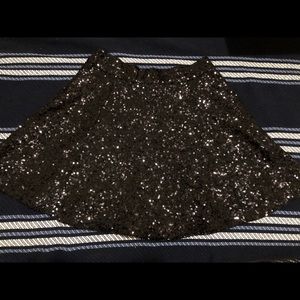 Small Black Sequin Miniskirt from Tobi
